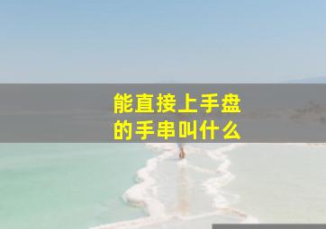 能直接上手盘的手串叫什么