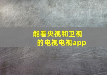 能看央视和卫视的电视电视app