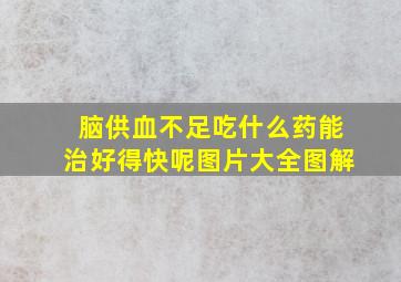 脑供血不足吃什么药能治好得快呢图片大全图解