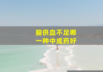 脑供血不足哪一种中成药好