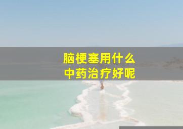 脑梗塞用什么中药治疗好呢