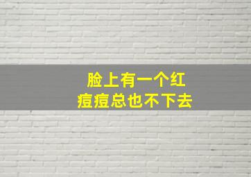 脸上有一个红痘痘总也不下去