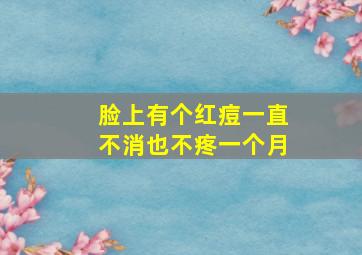 脸上有个红痘一直不消也不疼一个月