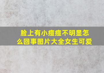 脸上有小痘痘不明显怎么回事图片大全女生可爱