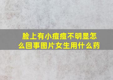 脸上有小痘痘不明显怎么回事图片女生用什么药