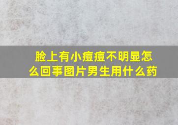 脸上有小痘痘不明显怎么回事图片男生用什么药