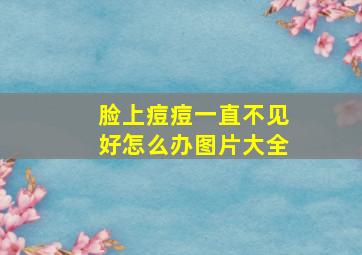 脸上痘痘一直不见好怎么办图片大全