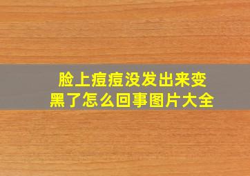 脸上痘痘没发出来变黑了怎么回事图片大全