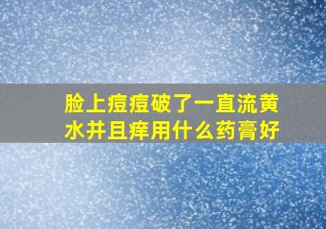 脸上痘痘破了一直流黄水并且痒用什么药膏好