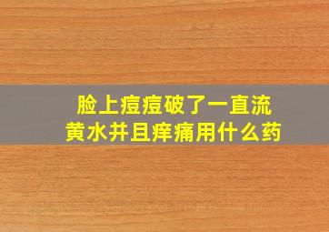 脸上痘痘破了一直流黄水并且痒痛用什么药