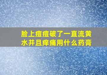 脸上痘痘破了一直流黄水并且痒痛用什么药膏