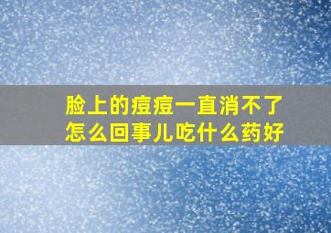 脸上的痘痘一直消不了怎么回事儿吃什么药好