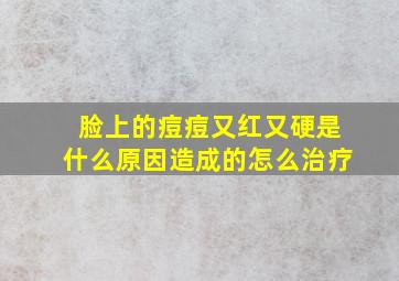 脸上的痘痘又红又硬是什么原因造成的怎么治疗