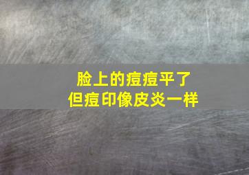 脸上的痘痘平了但痘印像皮炎一样