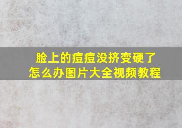 脸上的痘痘没挤变硬了怎么办图片大全视频教程