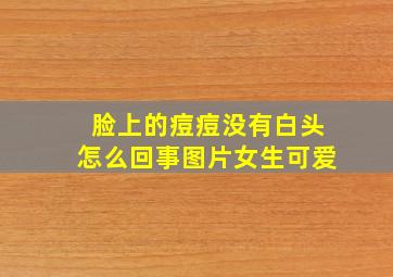 脸上的痘痘没有白头怎么回事图片女生可爱