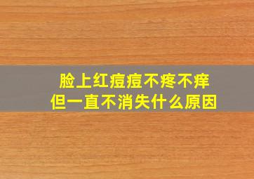 脸上红痘痘不疼不痒但一直不消失什么原因