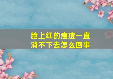 脸上红的痘痘一直消不下去怎么回事