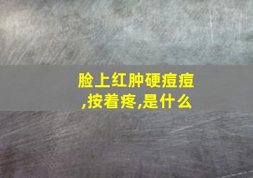 脸上红肿硬痘痘,按着疼,是什么