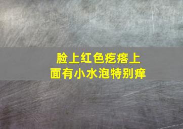 脸上红色疙瘩上面有小水泡特别痒