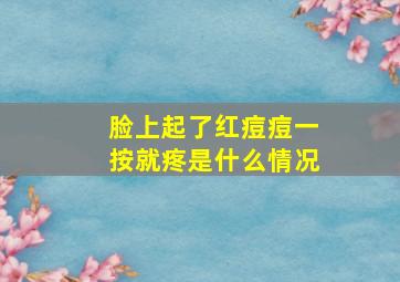 脸上起了红痘痘一按就疼是什么情况