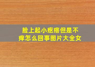 脸上起小疙瘩但是不痒怎么回事图片大全女