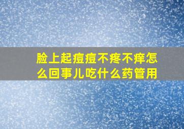 脸上起痘痘不疼不痒怎么回事儿吃什么药管用