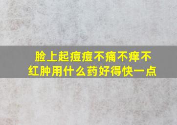 脸上起痘痘不痛不痒不红肿用什么药好得快一点