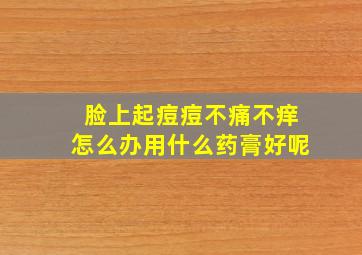 脸上起痘痘不痛不痒怎么办用什么药膏好呢