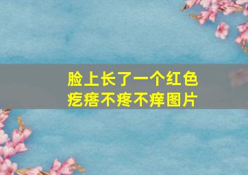 脸上长了一个红色疙瘩不疼不痒图片