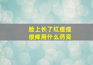 脸上长了红痘痘很痒用什么药膏