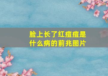 脸上长了红痘痘是什么病的前兆图片