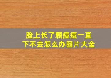 脸上长了颗痘痘一直下不去怎么办图片大全