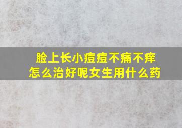 脸上长小痘痘不痛不痒怎么治好呢女生用什么药