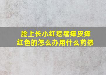 脸上长小红疙瘩痒皮痒红色的怎么办用什么药擦