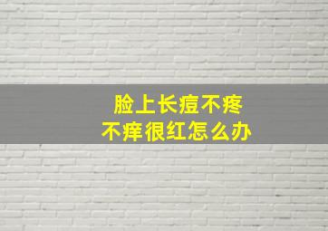 脸上长痘不疼不痒很红怎么办