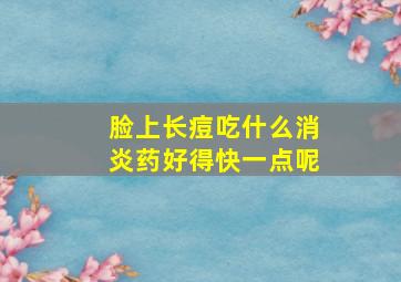 脸上长痘吃什么消炎药好得快一点呢