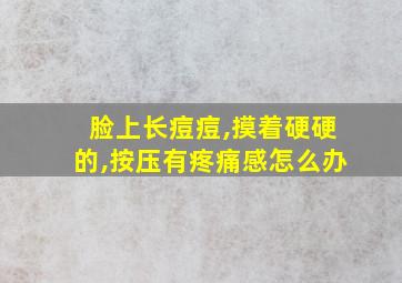 脸上长痘痘,摸着硬硬的,按压有疼痛感怎么办