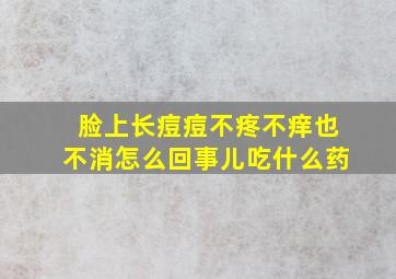 脸上长痘痘不疼不痒也不消怎么回事儿吃什么药