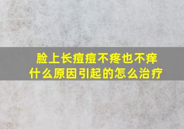 脸上长痘痘不疼也不痒什么原因引起的怎么治疗