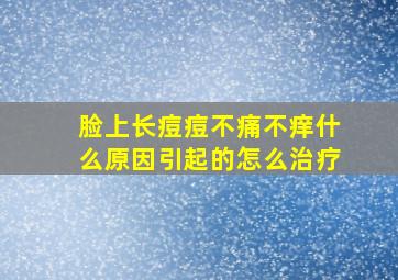 脸上长痘痘不痛不痒什么原因引起的怎么治疗