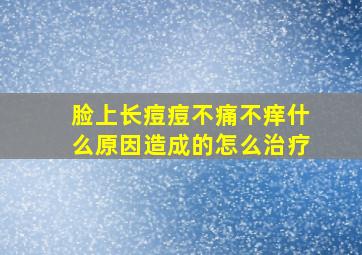 脸上长痘痘不痛不痒什么原因造成的怎么治疗