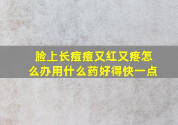 脸上长痘痘又红又疼怎么办用什么药好得快一点