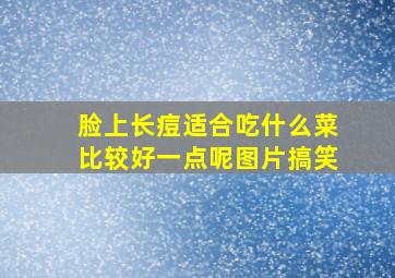 脸上长痘适合吃什么菜比较好一点呢图片搞笑