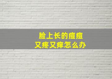 脸上长的痘痘又疼又痒怎么办