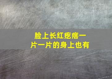 脸上长红疙瘩一片一片的身上也有