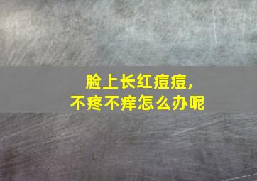 脸上长红痘痘,不疼不痒怎么办呢