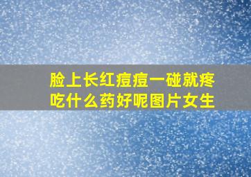 脸上长红痘痘一碰就疼吃什么药好呢图片女生