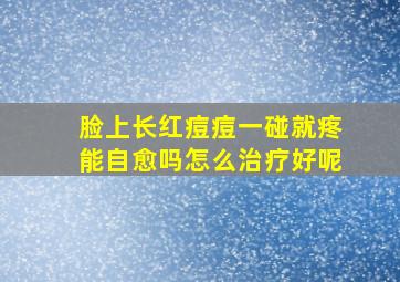 脸上长红痘痘一碰就疼能自愈吗怎么治疗好呢