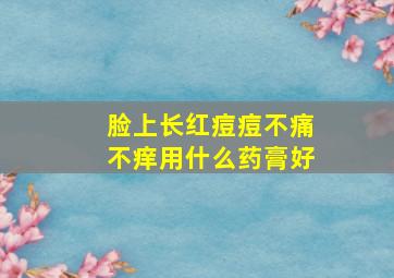 脸上长红痘痘不痛不痒用什么药膏好